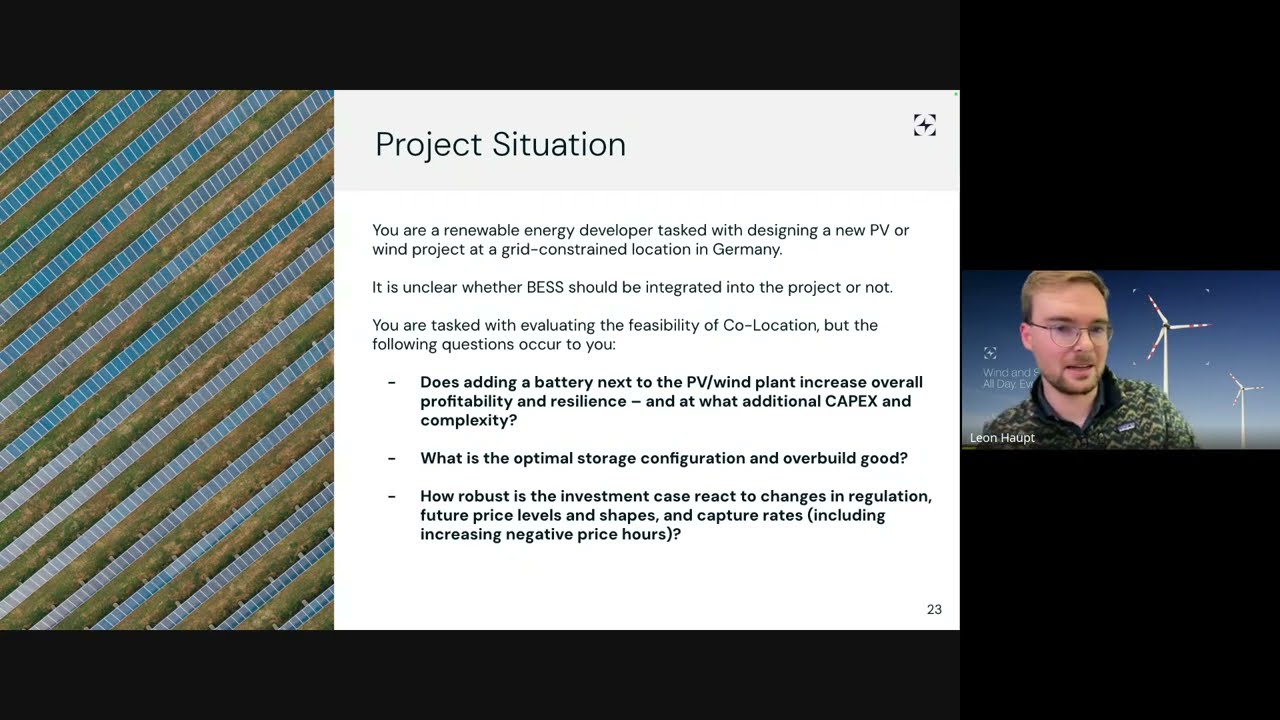 Designing Co-Located PV/Wind + BESS in Germany