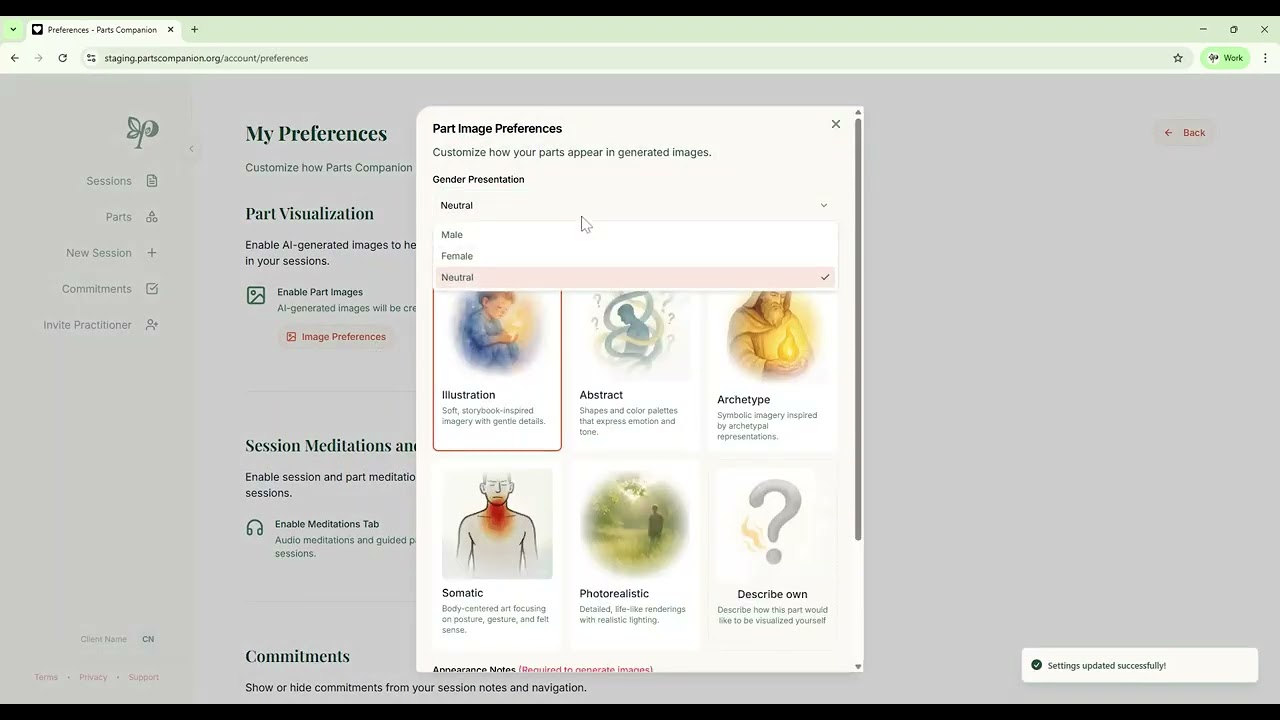 Part Image Preferences