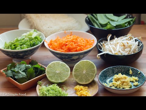 Coconut Curry Chicken Rice Noodle Bowl Recipe - Eat Simple Food
