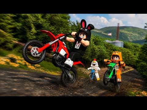 Ferix, Kezri Dan Ciko Balapan Motor Trail Di Jalur Lumpur Tersulit! ROBLOX