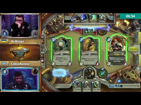 Like a Bawse vs DrHippi Hearthstone Europe Summer Championship Round 2 part 1/2