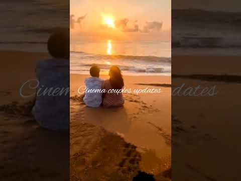 Nakshatra and vishwa at beach dating love video🥺😍🧡 #love #whatsappstatus #beach #sunrise