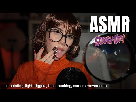 ASMR Velma investigates you | spit painting, mic scratching, tapping, mouth sounds 🧡