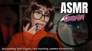 ASMR Velma investigates you | spit painting, mic scratching, tapping, mouth sounds 🧡
