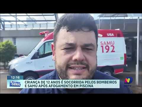 Bombeiros e Samu atuam em resgate de criança após afogamento em Xaxim