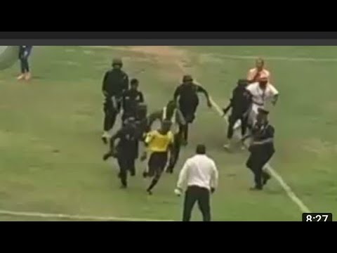 Watch how RTU supporters mercilessly beat referee after draw against Aduana in Ghana Premier League