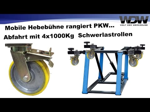 Mobile Hebebühne WDW LIFT fährt Auto. Wie geil ist dass denn?