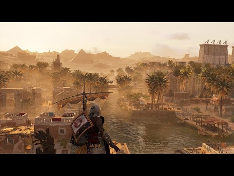 First time climbing and sliding down a PYRAMID on Assassin's Creed Origins