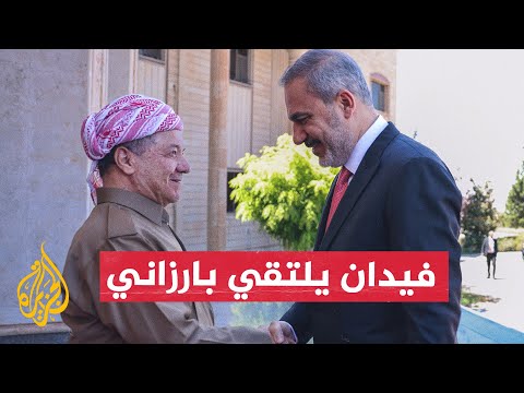 وزير الخارجية التركي يلتقي مسعود بارزاني في أربيل