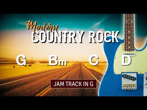 Modern Country Rock | Guitar Jam Track | G Major (123 bpm)