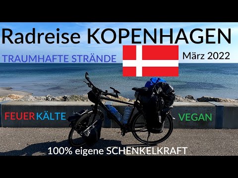 Radreise nach Kopenhagen über Fehmarn bei Kälte und Sonne [4K/60FPS]