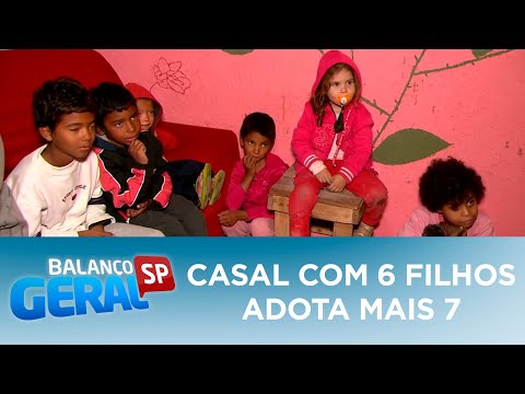 Couple with six children adopts seven more children.