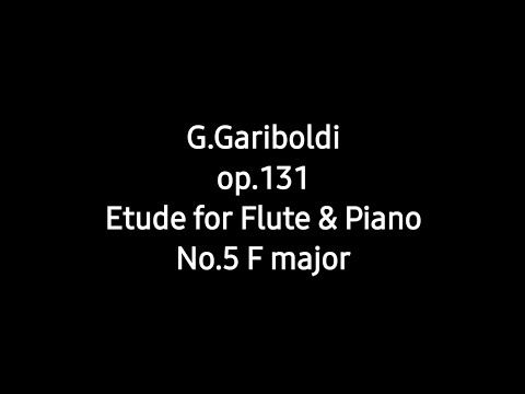 G.Gariboldi op.131 etude for Flute & Piano accompaniment No.5 F major