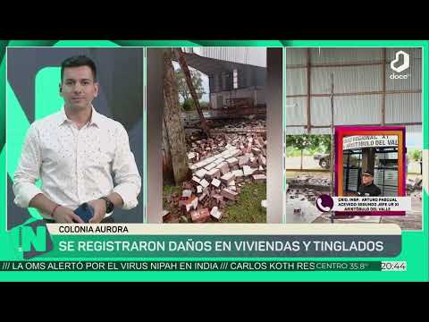 #ElNoticiero: fuerte tormenta afectó a Colonia Aurora