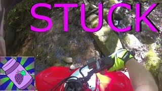 Getting Stuck in a River - ATV MotoVlog