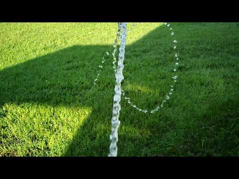 Very satisfying slow-mo hose water.