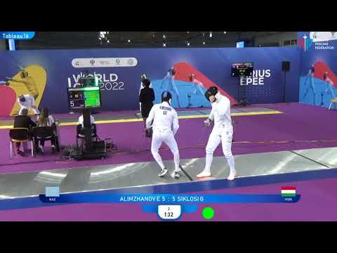 Sirius Epee 2022, ME Ind T116 Siklosi HUN - Alimzhanov KAZ