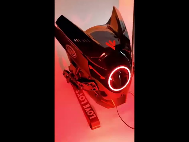 Vídeo relacionado con hongren Cyberpunk - Máscara de cara completa para cosplay, máscara facial punk fresca, disfraz antivaho, desmontable, media cara, máscara Techwear para hombres y mujeres