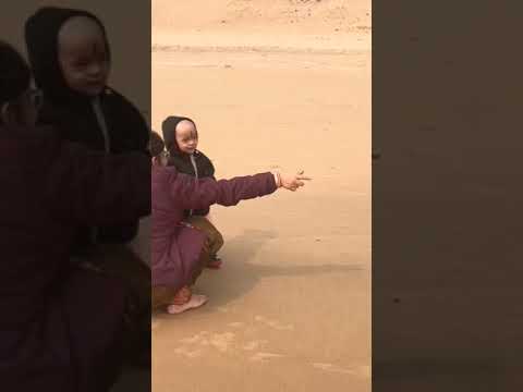 A tiny hug ,a huge feeling.#BeachVibes##BabyRunning#familymoments #cutebaby#parentingjoy