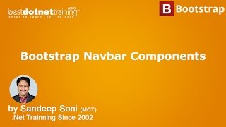 Learn Bootstrap Tutorial - Create a Responsive Navigation Menu - Navbar Components
