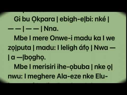 TE DEUM LAUDAMUS - IGBO VERSION -VOX ANGLICANA CHORALE 'S  FILE. Poudly Anglican