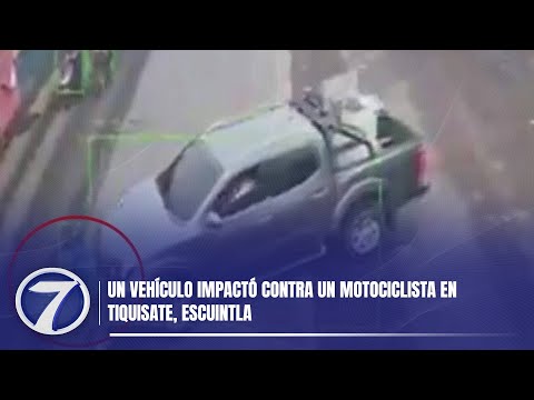 Un vehículo impactó contra un motociclista en Tiquisate, Escuintla