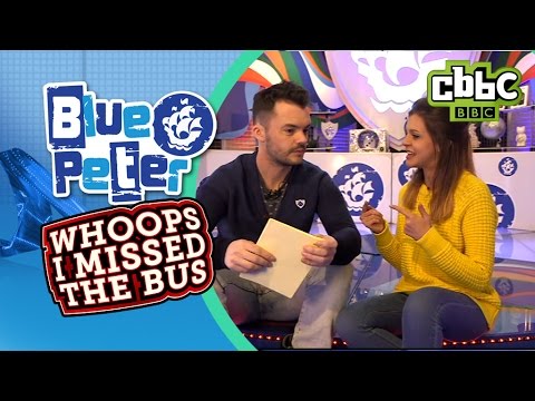 CBBC: Behind-the-scenes of Blue Peter on WHOOPS I MISSED THE BUS