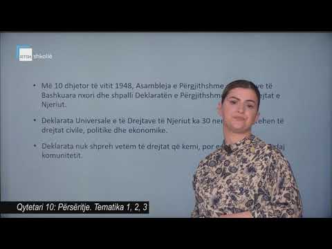 Qytetari 10 - Përsëritje. Tematika 1, 2, 3