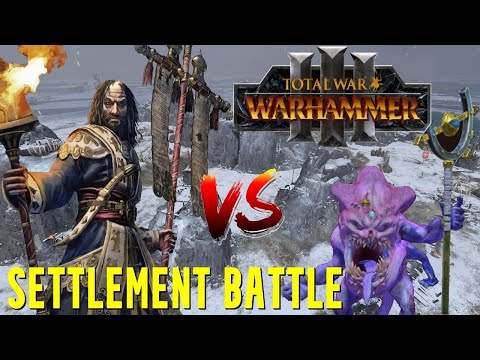 THE WRATH OF KISLEV vs One Small Tzeentch Dude - Small Settlement Battle | Total War Warhammer 3
