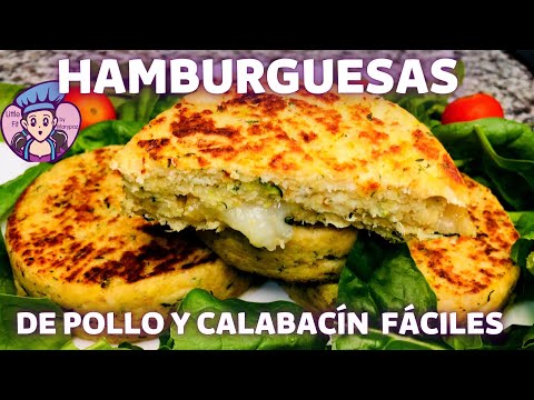 Hamburguesas de pollo y calabacín fáciles y deliciosas