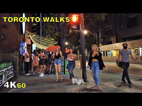 Toronto Stage 3 Nightlife Walk (Narrated) - Downtown on July 31, 2020 [4K]