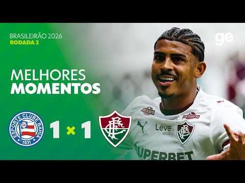 Gols e lances de Bahia x Fluminense