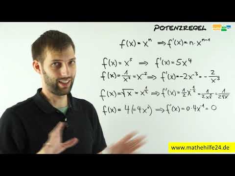 Potenzregeln / Potenzgesetze für Ableitungen von Funktionen mit Brüchen, Wurzeln und Potenzen