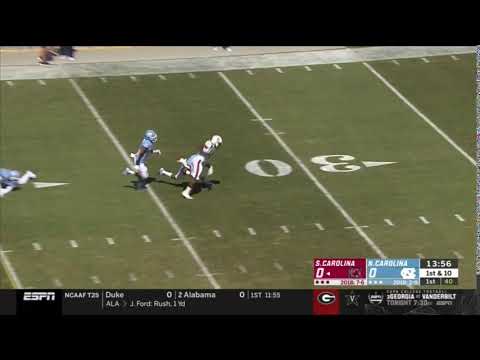 2019 USC vs UNC - Rico Dowdle 21 Yd Run