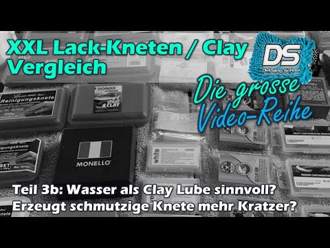 XXL Autolack-Kneten / Clay Vergleich: Teil 3b - Wasser als Clay Lube? Einfluss von Schmutz?