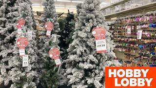 HOBBY LOBBY CHRISTMAS DECORATIONS CHRISTMAS TREES ORNAMENTS SHOP WITH ME SHOPPING STORE WALK THROUGH