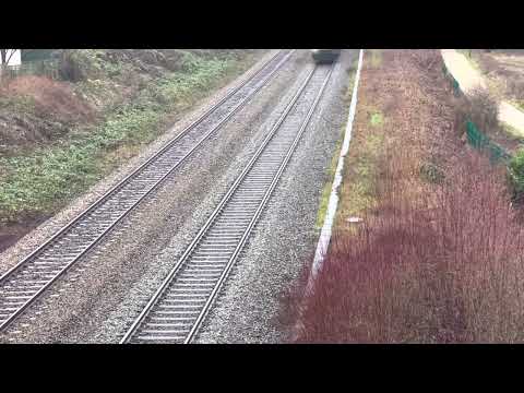 Ex DRS 66304 and GBRf 66757 pass Kennington working 4M55