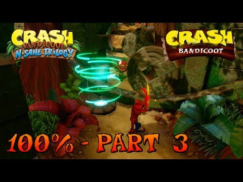 Crash Bandicoot - N. Sane Trilogy - 100% Walkthrough, Part 3: Jungle Rollers
