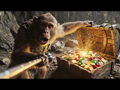 “Monkey’s Wild Adventure on the Mysterious Island | POV Jungle Vlog in 4K”