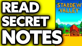 How To Read Secret Notes Stardew Valley (EASY!)