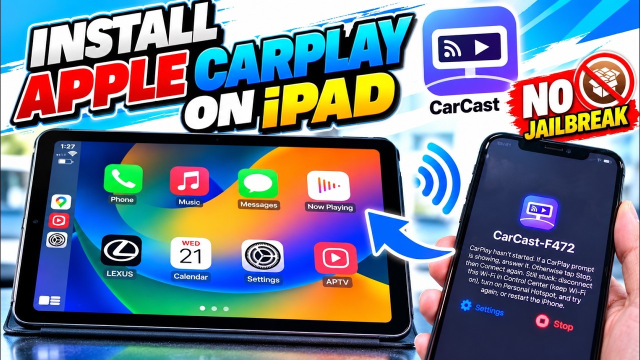 How to Turn Your iPad into an Apple CarPlay Screen! | NO Jailbreak