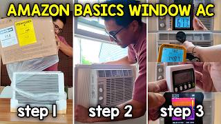Amazon Basics Window Air Conditioner Full Setup and Testing