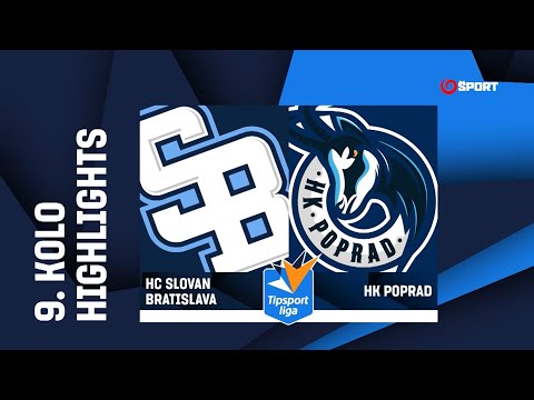 9. kolo: HC Slovan Bratislava - HK Poprad 6:5 pp (2:3, 3:0, 0:2 - 1:0)