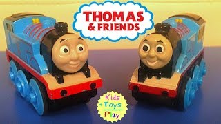 Thomas and Friends Wooden Railway Train Races | Racing Battery Operated Toy Trains