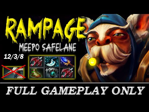 RAMPAGE Meepo Safelane vs SVEN - Full Gameplay Meepo #266