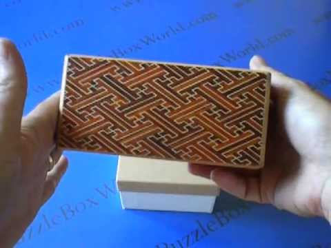 A 5 Sun 35 +1 Step Red Saya Japanese Puzzle Box