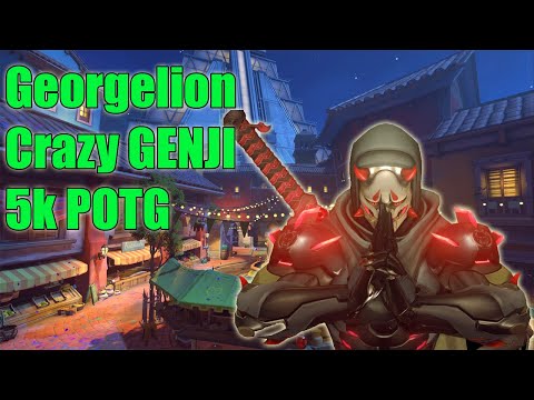 Georgelion66 CRAZY GENJI GAMEPLAY 5K POTG - TOP 500 OVERWATCH SEASON 21