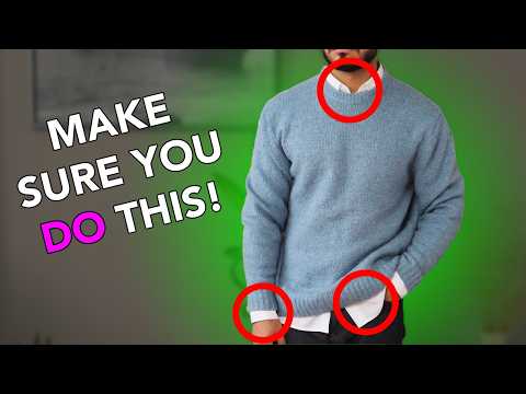 THE BEST WAY TO WEAR A SWEATER WITH A DRESS SHIRT!