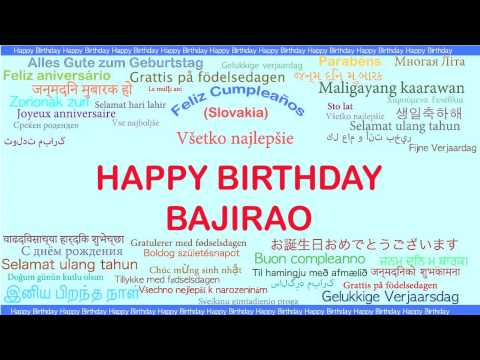 Bajirao   Languages Idiomas - Happy Birthday