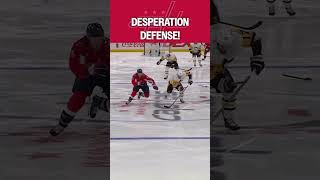 Desperation defending with NO stick